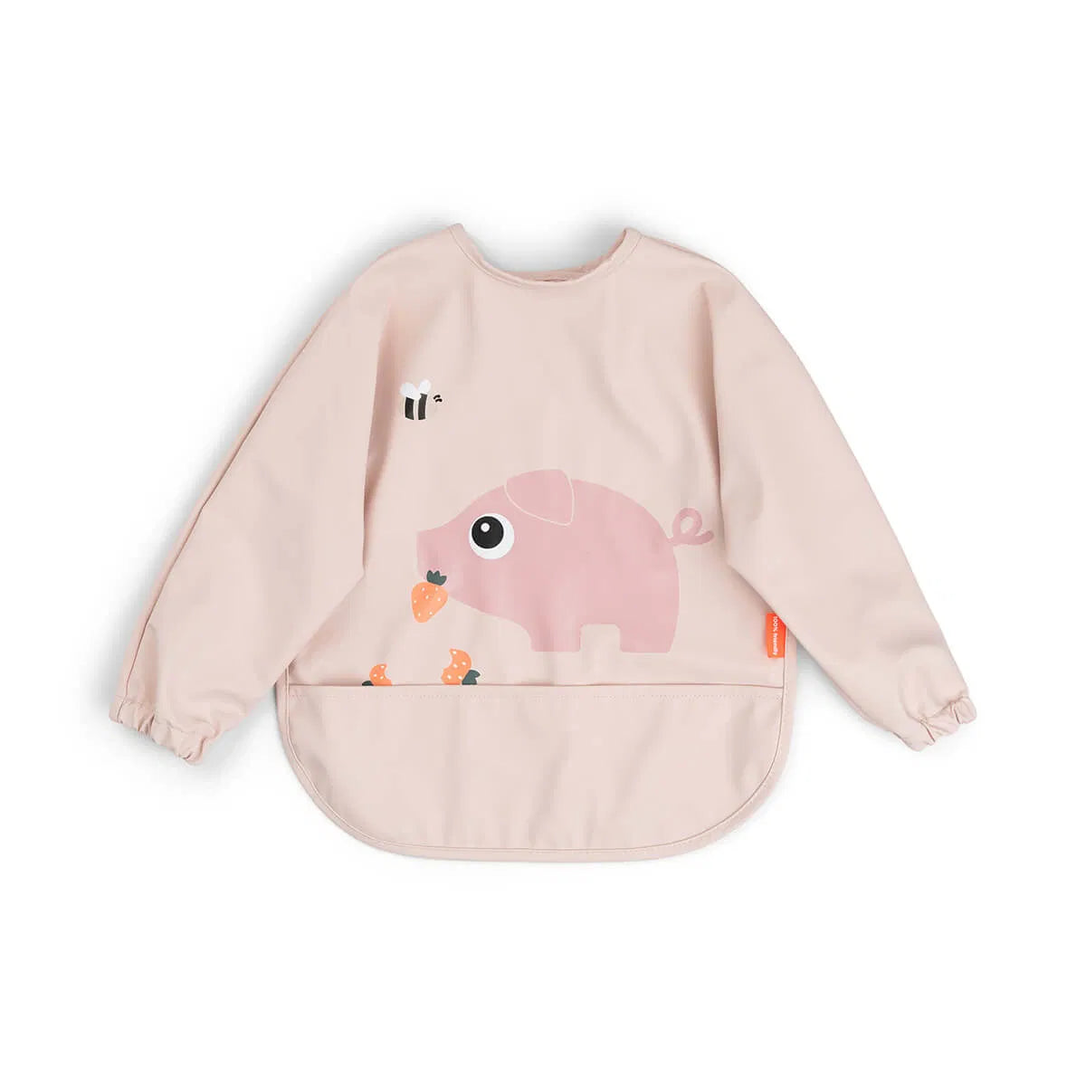 Tiny Farm, Bib with Sleeves, Powder