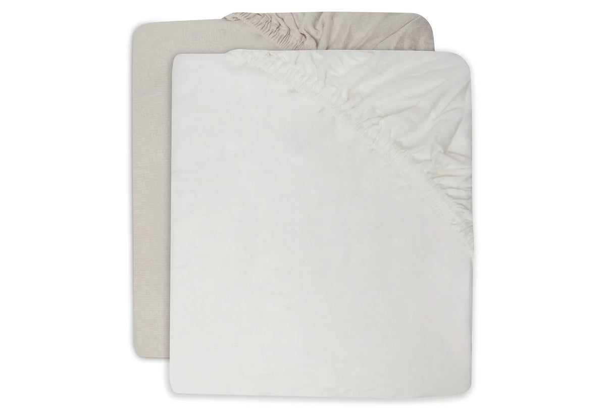 Jollein, Aluslakana 2-pack, 60x120cm, Ivory&Nougat