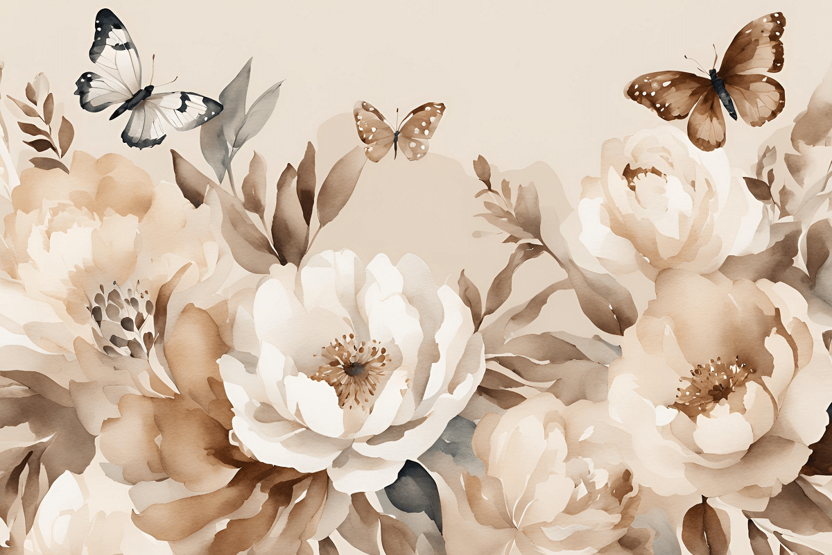 Valokuvatapetti, Boho Peonies