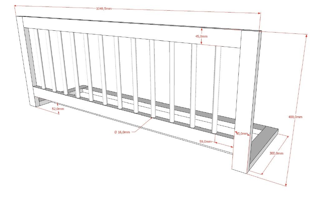 Vipack, Forrest Oak, Våningssäng (Cabriolet) 90x200 cm, Ek