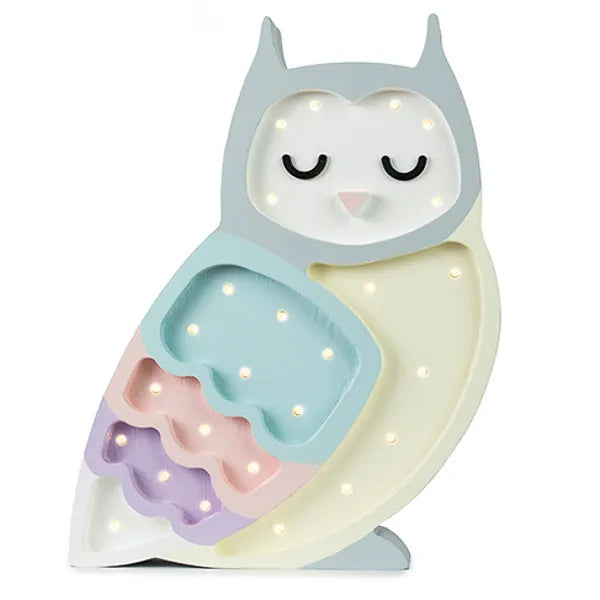 Little Lights Yövalo, Owl Rainbow Pastel