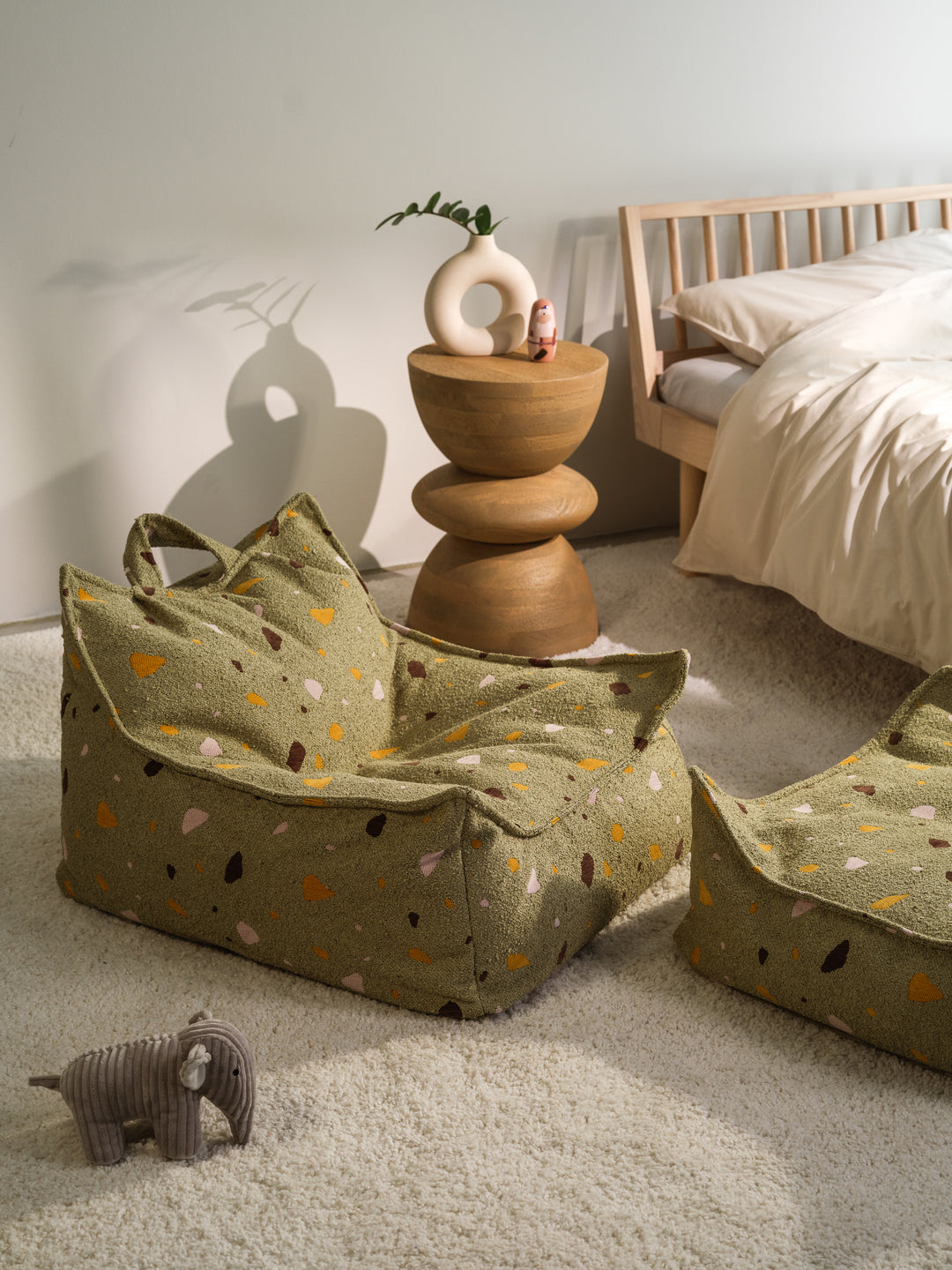 Wigiwama Bean Bag Chair, Terrazzo Moss