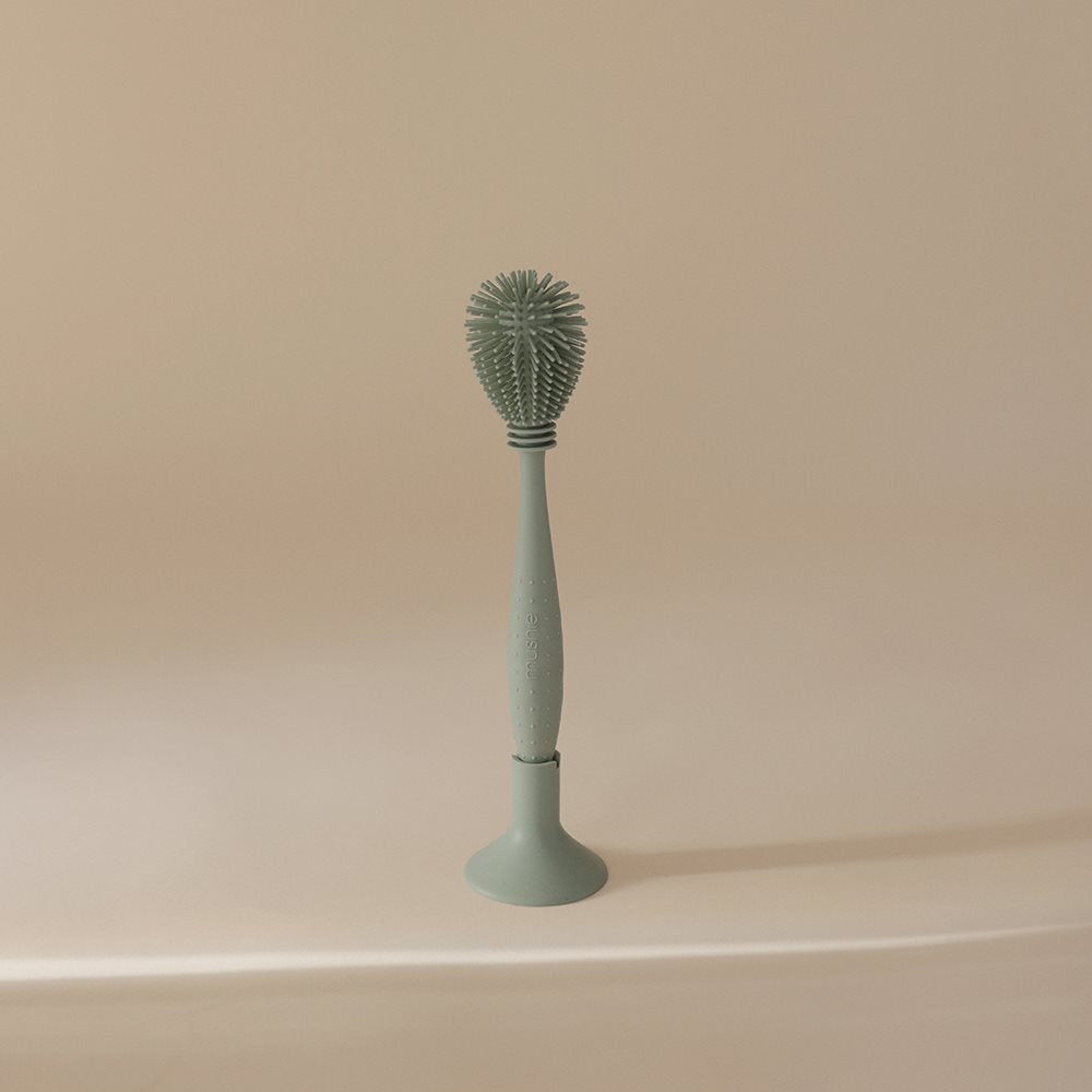 Mushie, Silikoninen Pesuharja Pulloille, Cambridge Blue