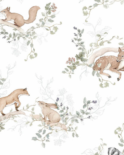 Matuu, Tapetti, Woodland Whisper White