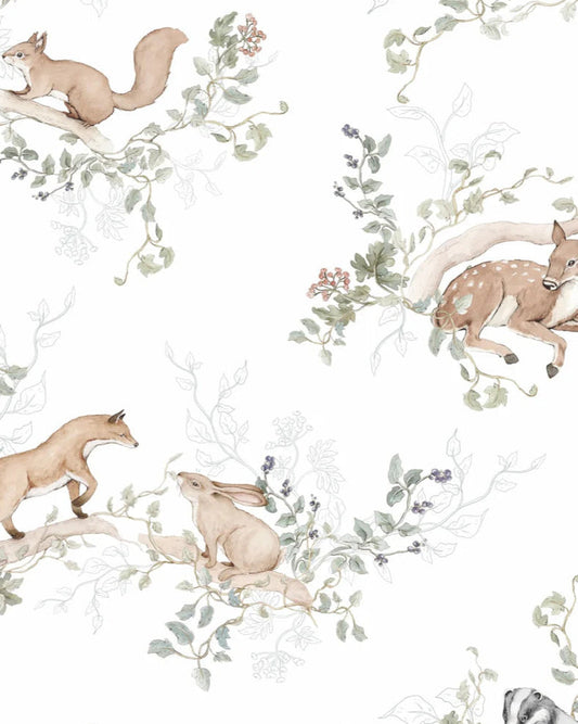 Matuu, Tapetti, Woodland Whisper White