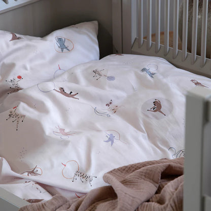 Zebra, Satin Cotton Duvet Cover Set 140x100 cm, Teeny Toes, Lilac