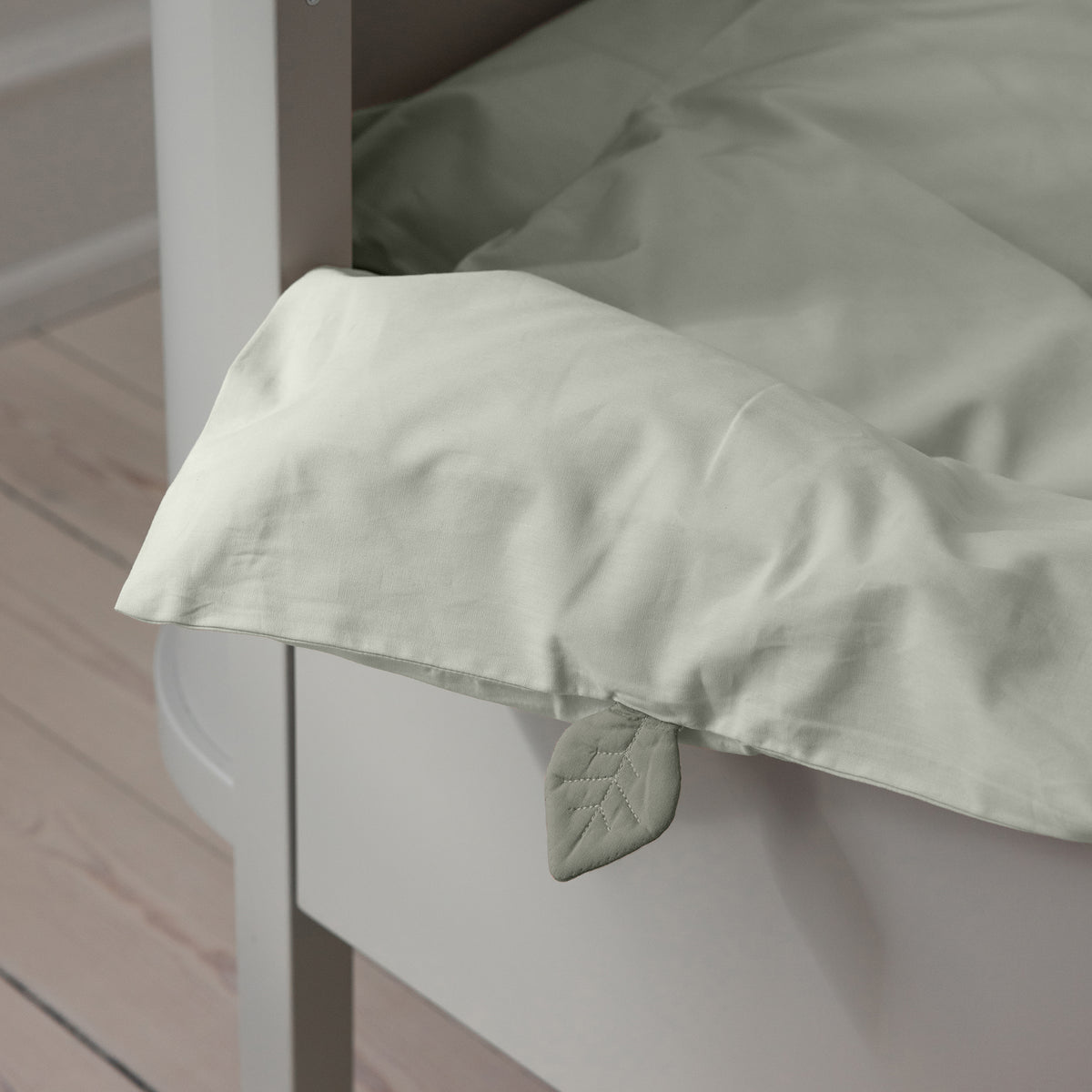 Zebra, Percale Duvet Cover Set 100x140 cm, Mist Green