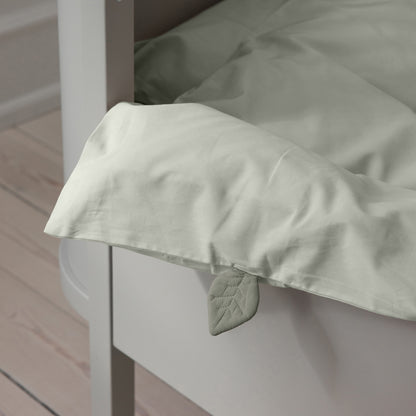 Zebra, Percale Duvet Cover Set 100x140 cm, Mist Green