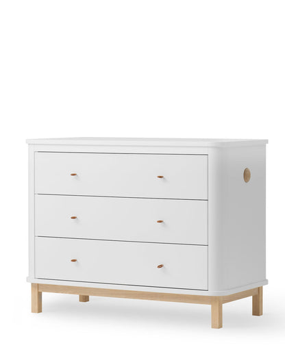 Oliver Furniture, Wood, Chest of Drawers White/Oak