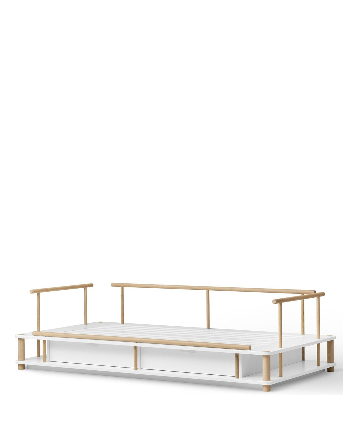 Oliver Furniture, Camp, Sohvasänky 90x180 cm, White/Oak