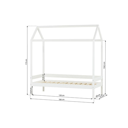 Hoppekids, ECO Comfort, House bed 70x160, White