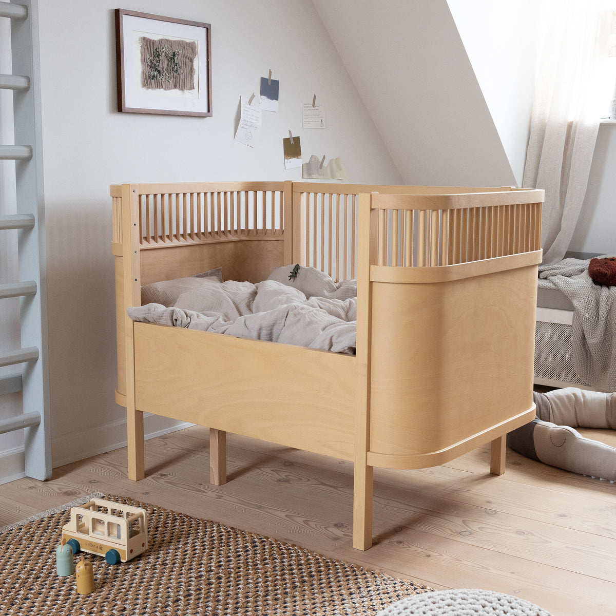 Sebra, Pinnasänky&Juniorisänky 2in1, Wooden