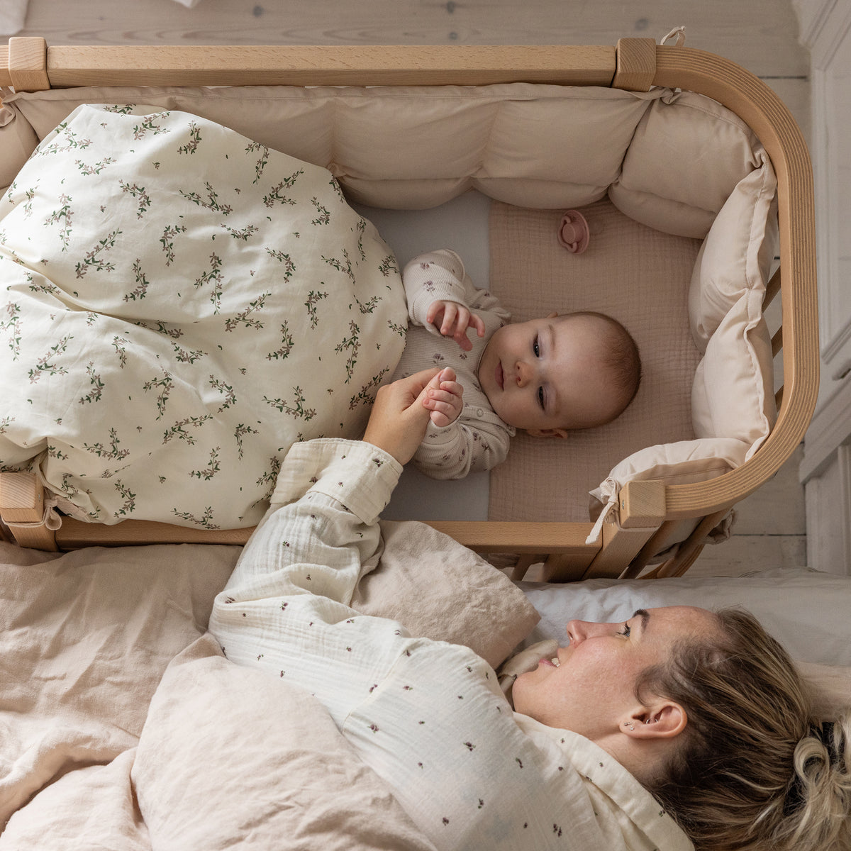 Zebra, Bedside Cradle, Wooden
