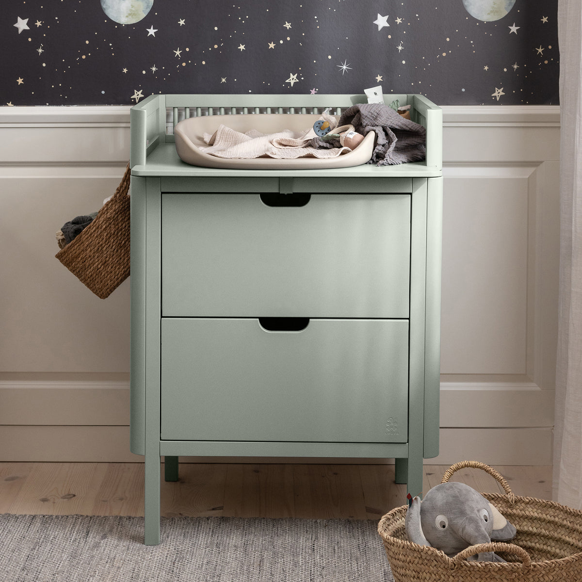 Seesaw, Chest of drawers/Changing table, Mist Green