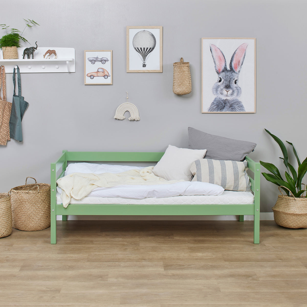 Hoppekids, ECO Comfort, Juniorisänky 70x160 cm, Green