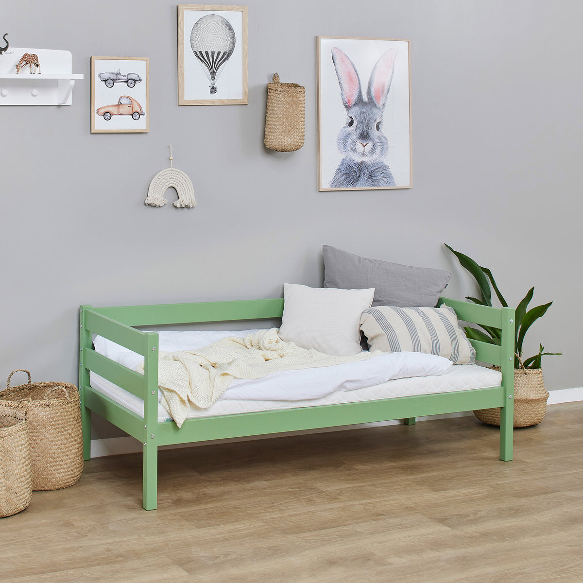 Hoppekids, ECO Comfort, Juniorisänky 70x160 cm, Green