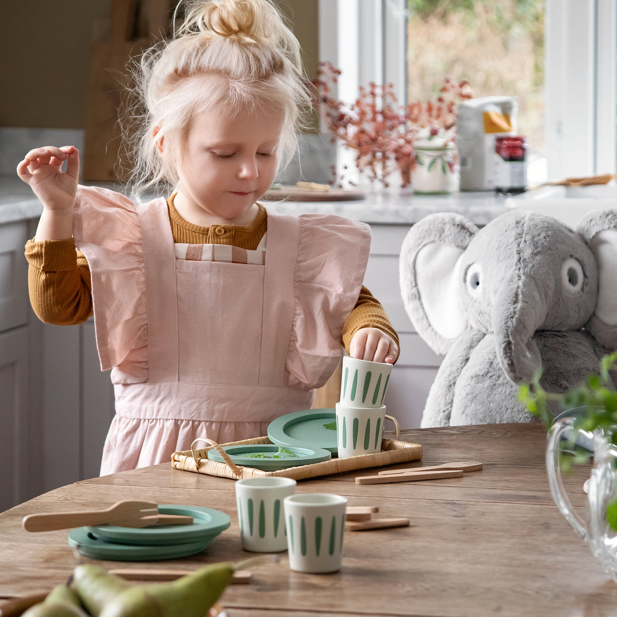 Zebra, Dining Set, Sage Green