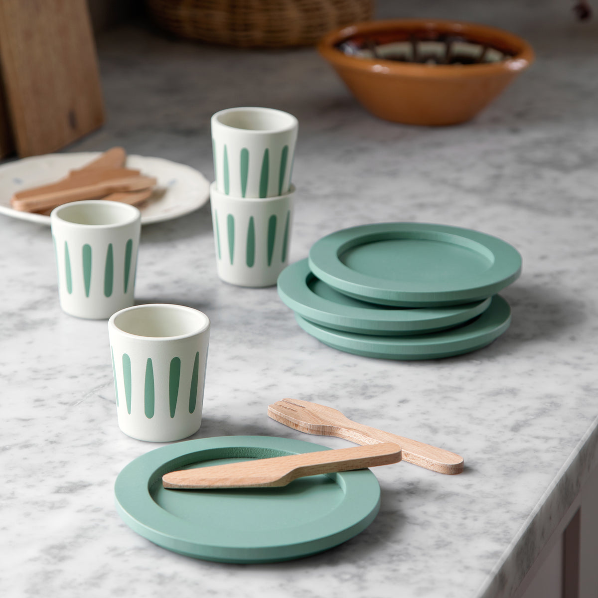 Zebra, Dining Set, Sage Green