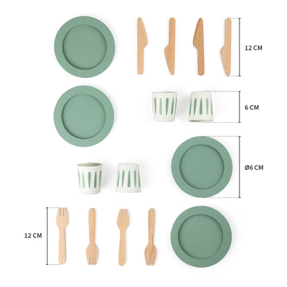Zebra, Dining Set, Sage Green