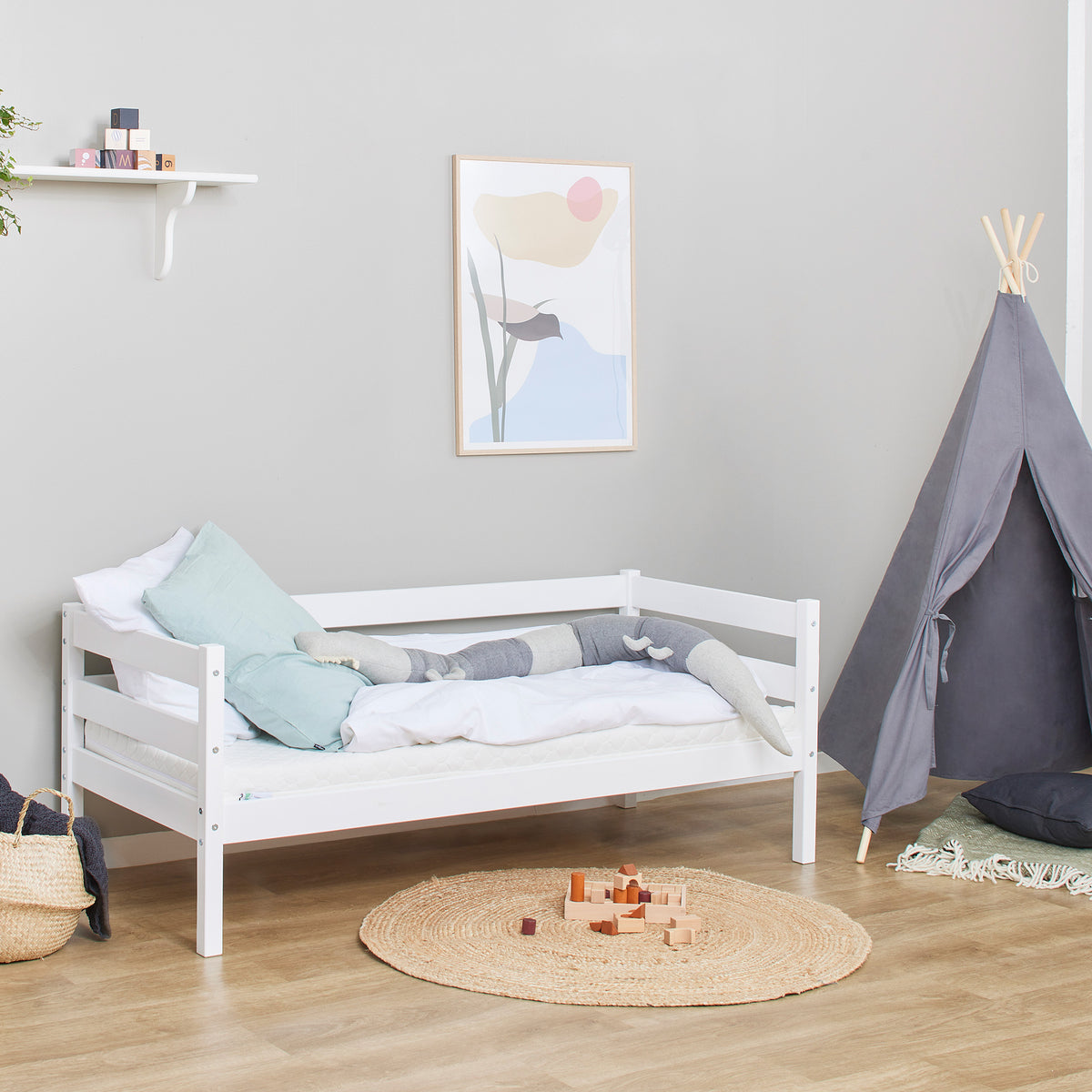 Hoppekids, ECO Comfort, Junior bed 70x160 cm, White
