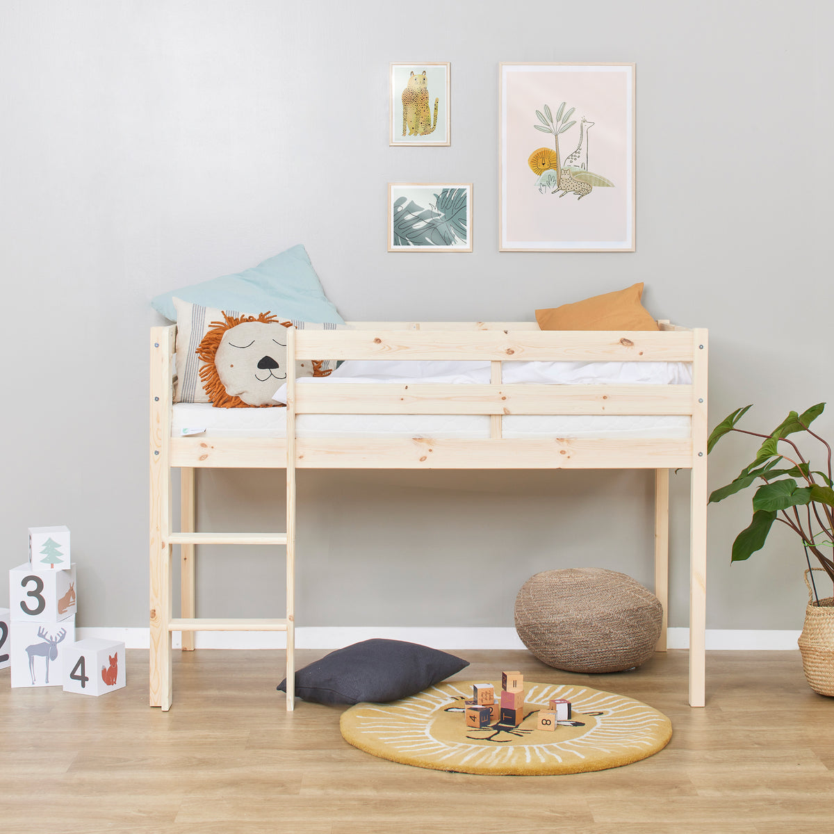 Hoppekids ECO Comfort, Parvisänky 90x200 cm, Wood