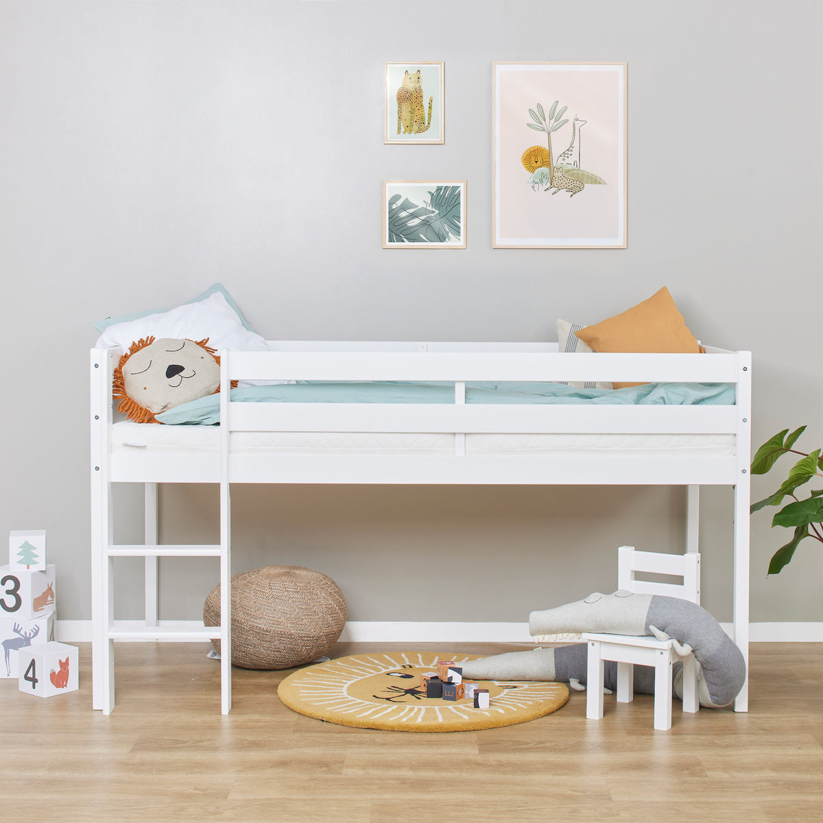Hoppekids ECO Comfort, Parvisänky 90x200 cm, White