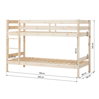Hoppekids ECO Comfort, Bunk bed 90x200 cm, Wood