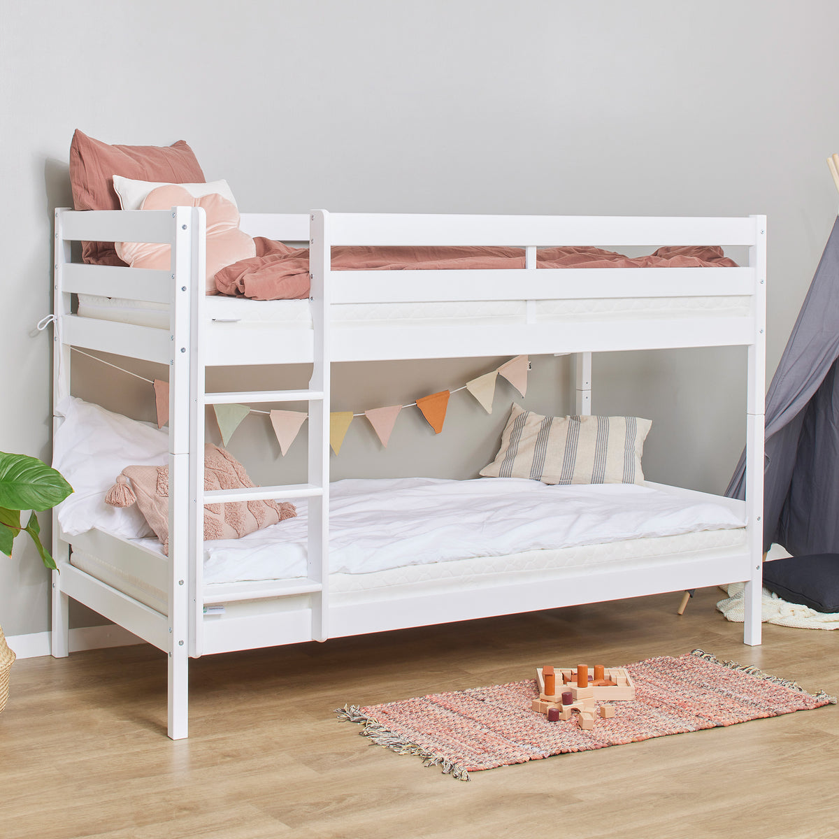 Hoppekids ECO Comfort, Kerrossänky 90x200 cm, White