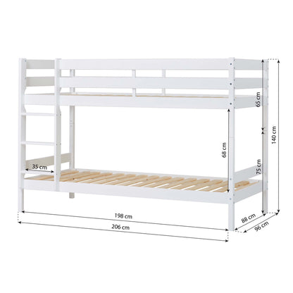 Hoppekids ECO Comfort, Kerrossänky 90x200 cm, White