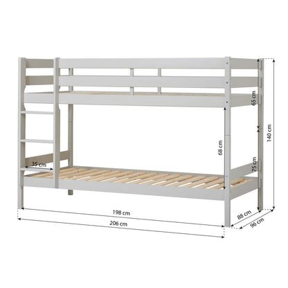 Hoppekids ECO Comfort, Kerrossänky 90x200 cm, Dove Grey
