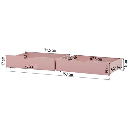 Hoppekids, ECO Comfort, Junior bed 70x160 cm, Pale Rose