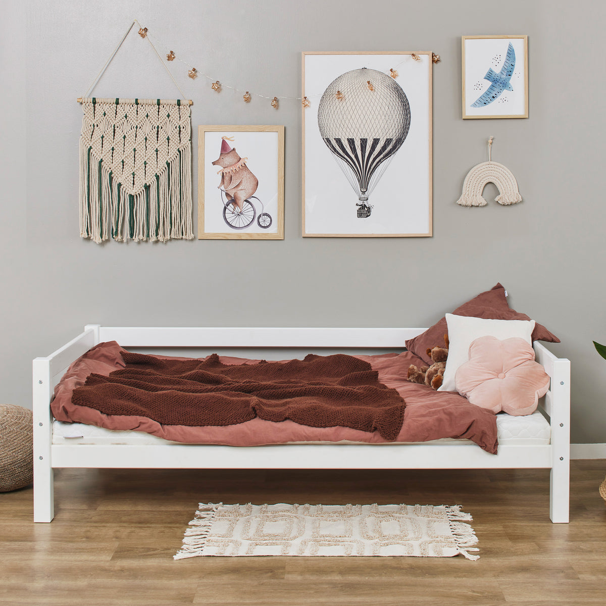 Hoppekids, ECO Luxury, Juniorisänky, 90x200 cm, White