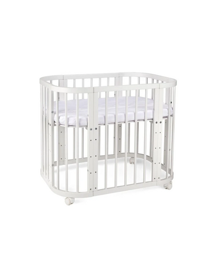 Waldin, Cot 5in1 + Mattress, White