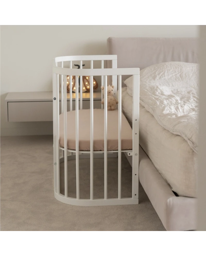 Waldin, Cot 5in1 + Mattress, White