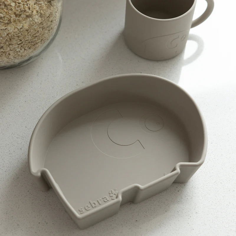 Zebra, Silicone bowl, Fanto Jetty Beige