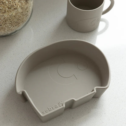 Zebra, Silicone bowl, Fanto Jetty Beige