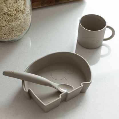 Zebra, Silicone bowl, Fanto Jetty Beige