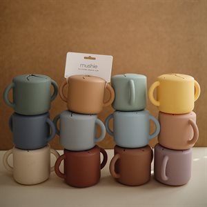 Mushie, Silikoninen Snack Cup, Cloudy Mauve