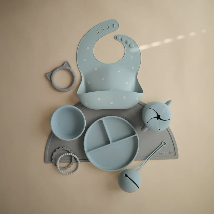Mushie, Silikonikulho Imukupilla, Powder Blue