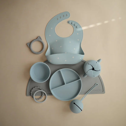 Mushie, Silikonikulho Imukupilla, Powder Blue