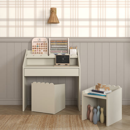Book Nook, Montessori Table and Chairs, Latte