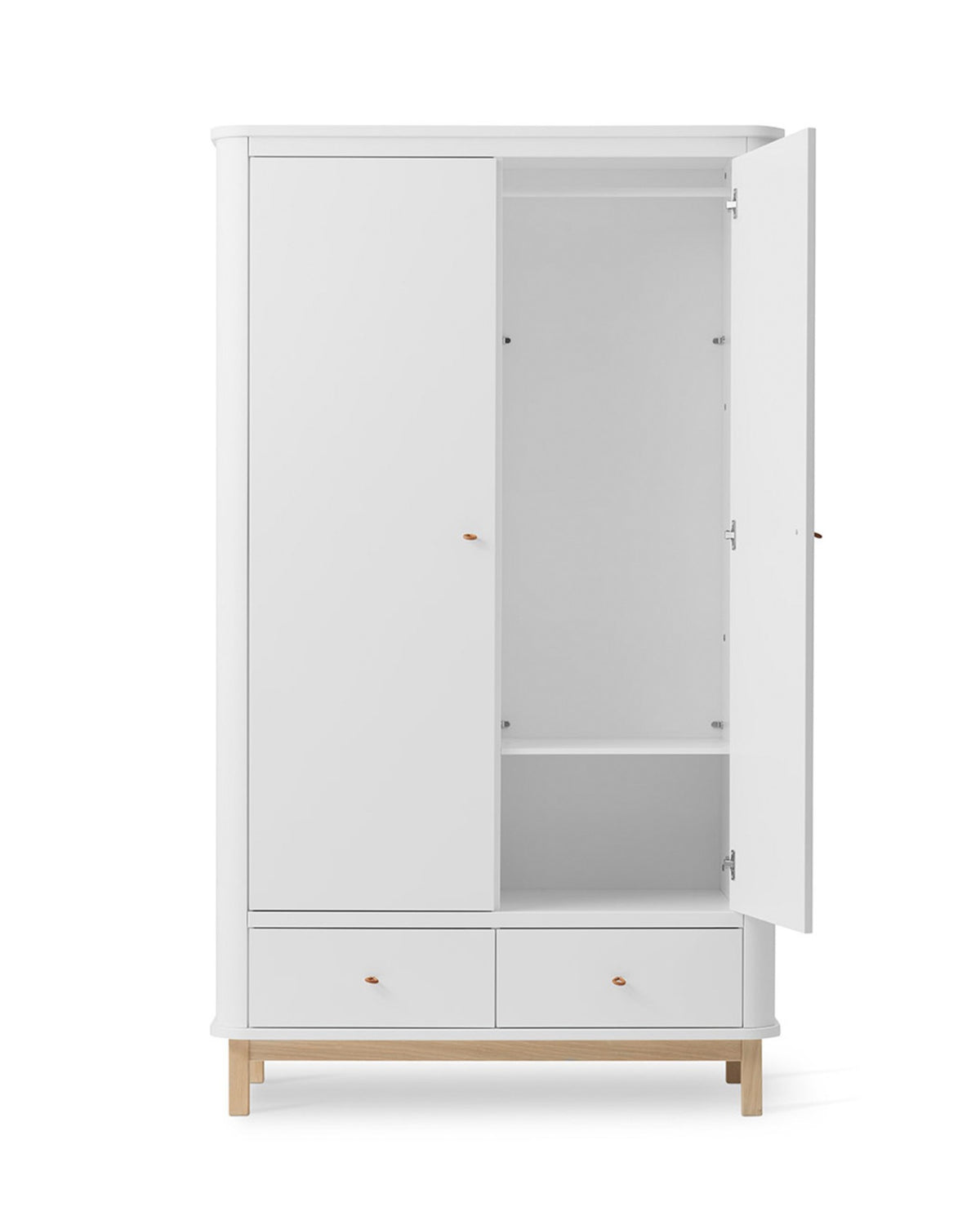 Oliver Furniture, Wood, Vaatekaappi 2 ovea, White/Oak