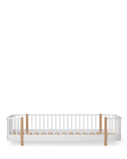Oliver Furniture, Wood Original lattiasänky 90x200 cm, White/Oak