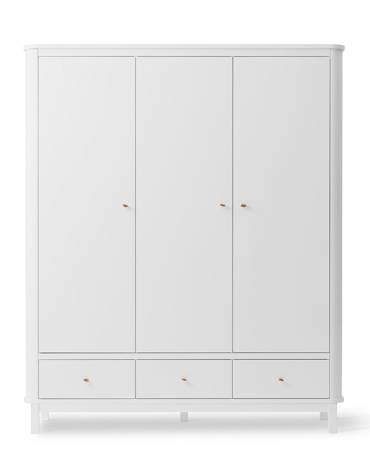 Oliver Furniture, Wood, Vaatekaappi 3 ovea, White