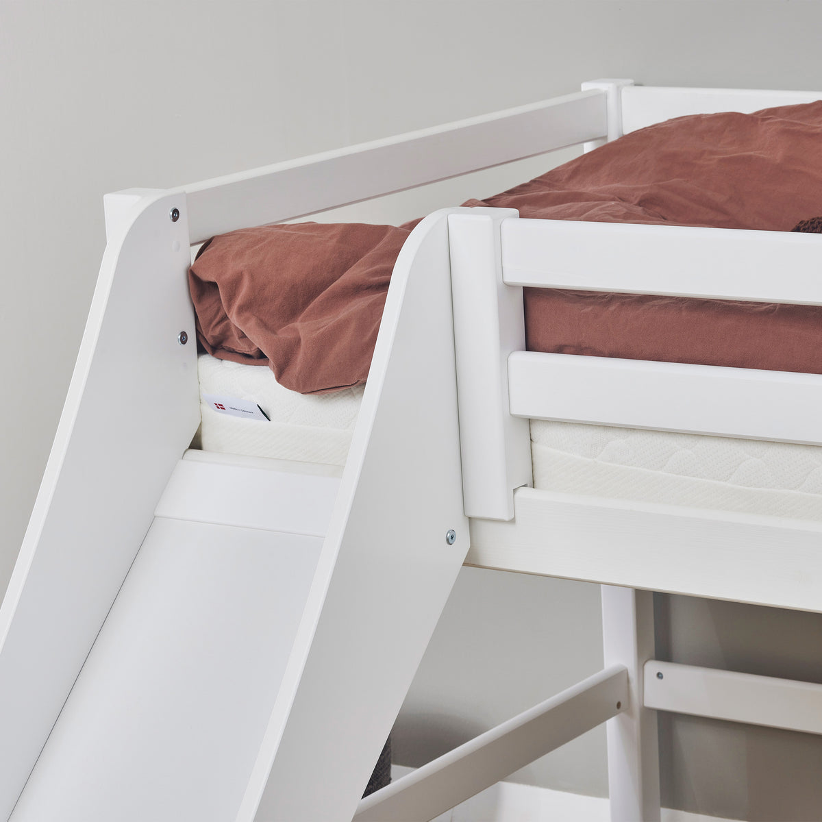 Hoppekids, ECO Dream, Loft Bed with Slide (Convertible) 90x200 cm, White