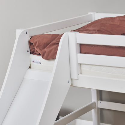 Hoppekids, ECO Dream, Loft Bed with Slide (Convertible) 90x200 cm, White