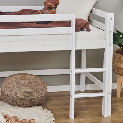 Hoppekids, ECO Dream, Loft Bed with Slide (Convertible) 90x200 cm, White