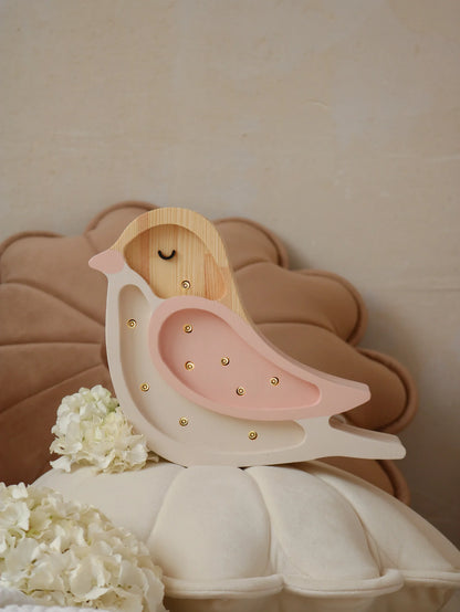 Little Lights, Night Light MINI Bird, Strawberry Cream