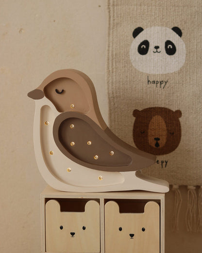 Little Lights, Yövalo MINI Bird, Coffee Beige