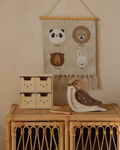 Little Lights, Yövalo MINI Bird, Coffee Beige